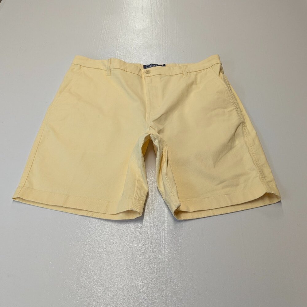 NWT Chaps Size 38W Yellow Flat Front Shorts